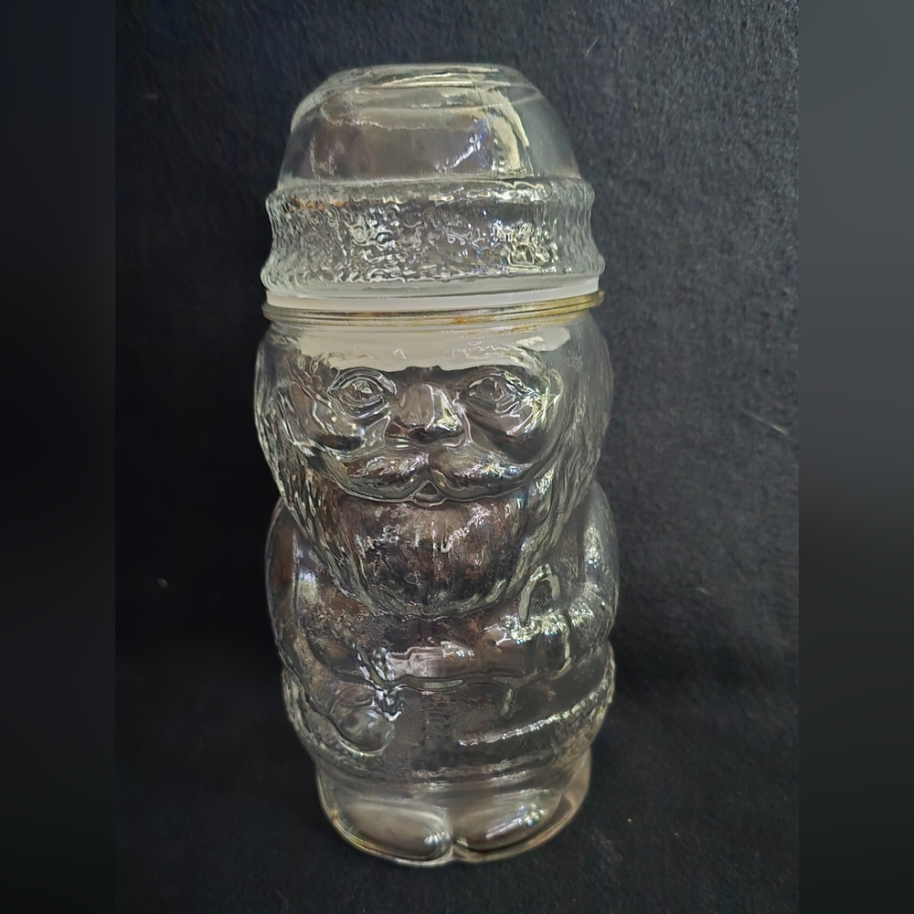 Libby Glass Santa Container - Picture 2 of 9